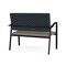 Lesro Newport 2 Seat Tandem Seating Metal Frame No Center Arms, Black, RS Night Sky Back, MD Farro Seat NP1501 - alternate 2